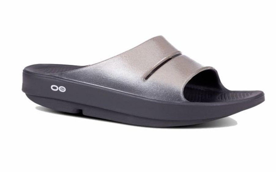 Footwear * | Oofos Women'S Ooahh Luxe Slide Sandal (Latte)