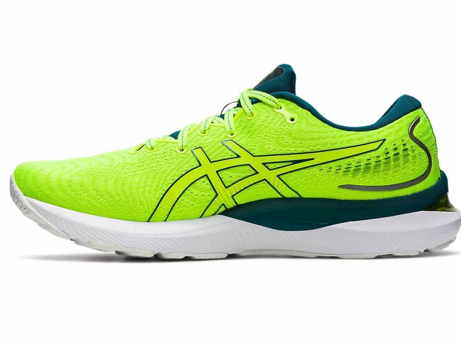 Footwear * | Asics Men'S Gel-Cumulus 24 (750 Safety Yellow/Velvet Pine)