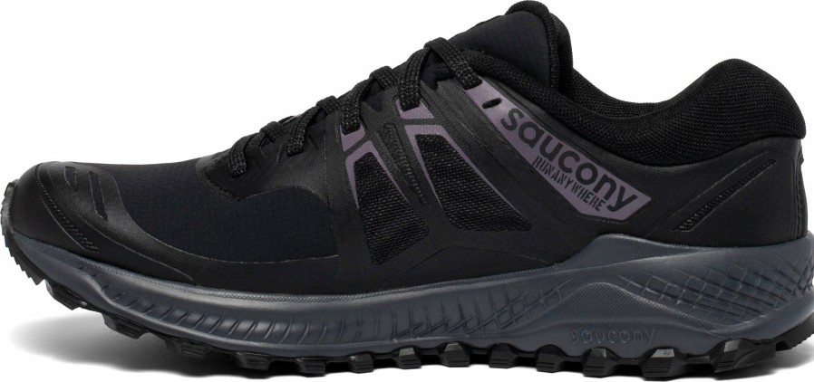 Footwear * | Saucony Women'S Peregrine Ice+ (2 Black/Lavender)