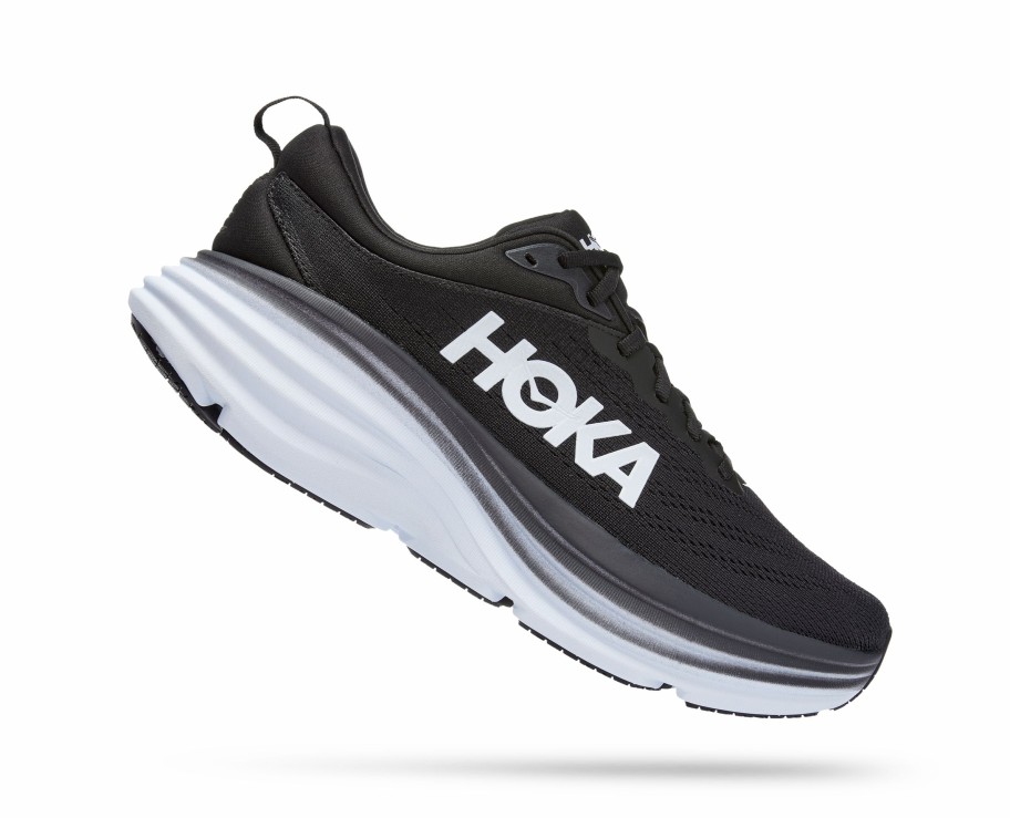 Footwear * | Hoka Men'S Bondi 8 Wide (Bwht Black/White)