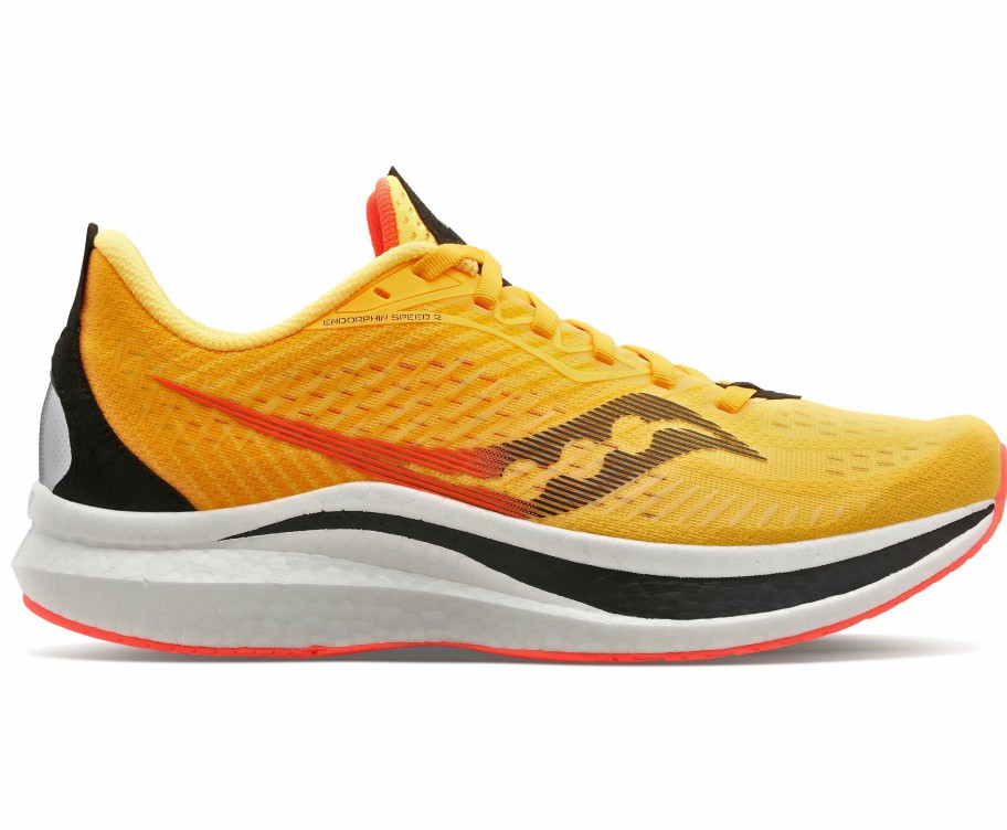 Footwear * | Saucony Men'S Endorphin Speed 2 (16 Vizi Gold/Vizi Red)