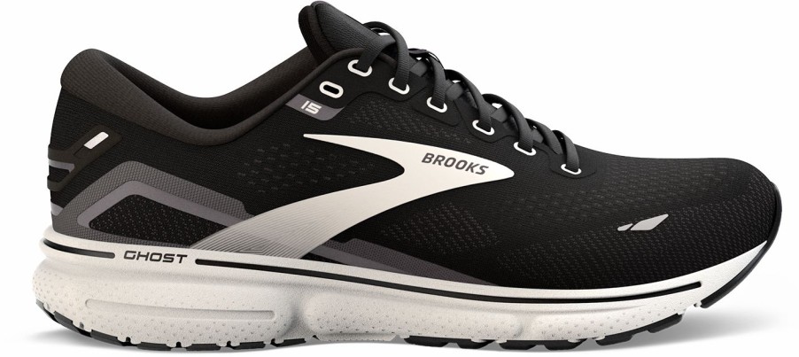 Footwear * | Brooks Men'S Ghost 15 (012 Black/Blackened Pearl/White)