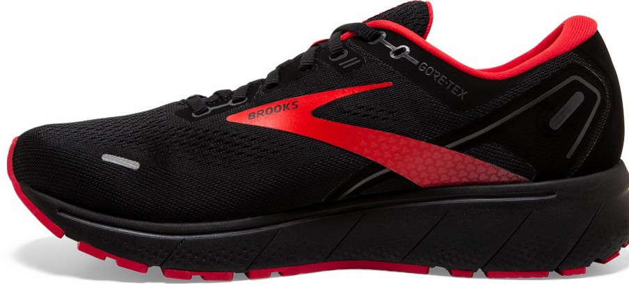 Footwear * | Brooks Men'S Ghost 14 Gtx (004 Black/Blackened Pearl/High Risk Red)