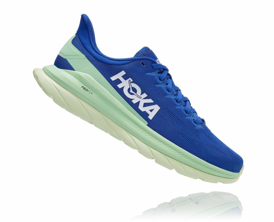 Footwear * | Hoka Men'S Mach 4 (Dbga Dazzling Blue/Green Ash)