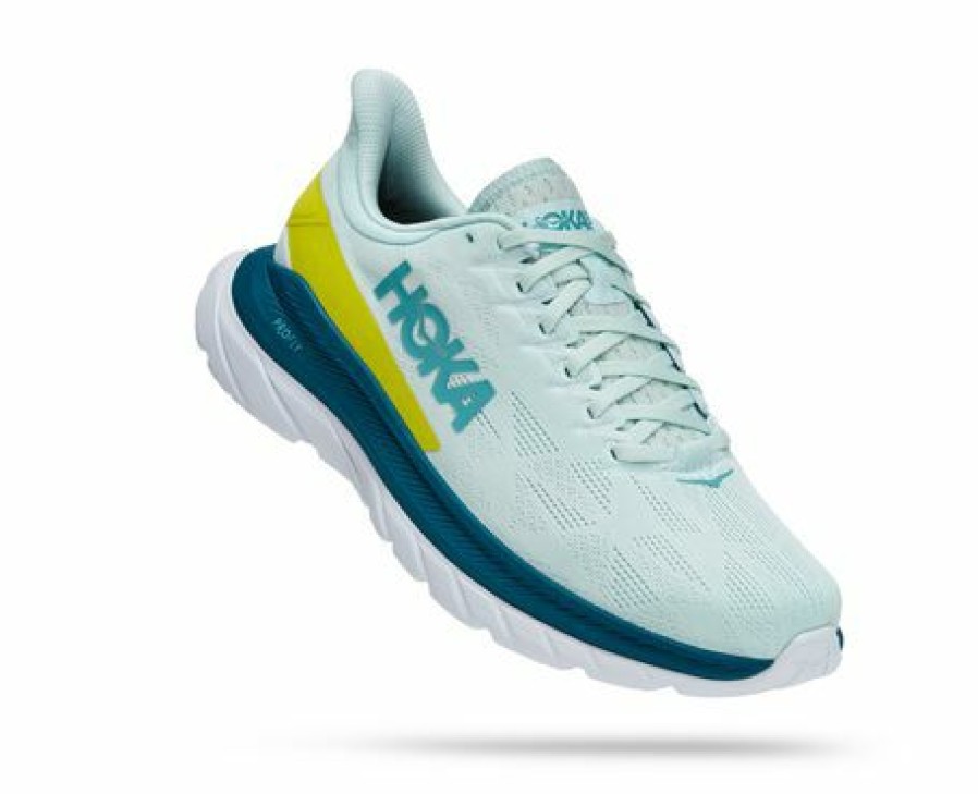 Footwear * | Hoka Men'S Mach 4 (Bgepr Blue Glass/Evening Primrose)