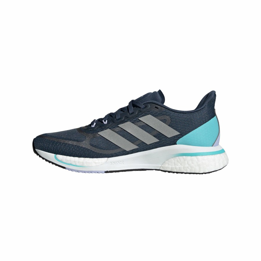 Footwear * | Adidas Women'S Supernova + (Crew Navy / Silver Metallic / Pulse Aqua)