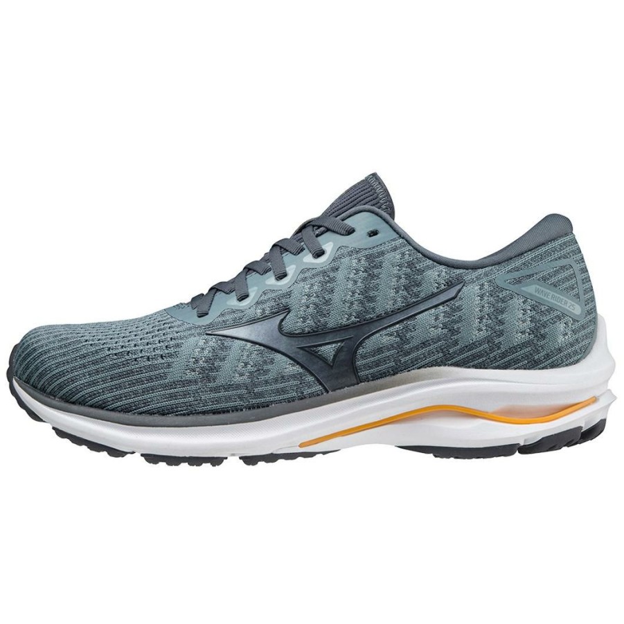 Footwear * | Mizuno Men'S Wave Rider 25 Waveknit (Trtu Trooper-Turbulence)