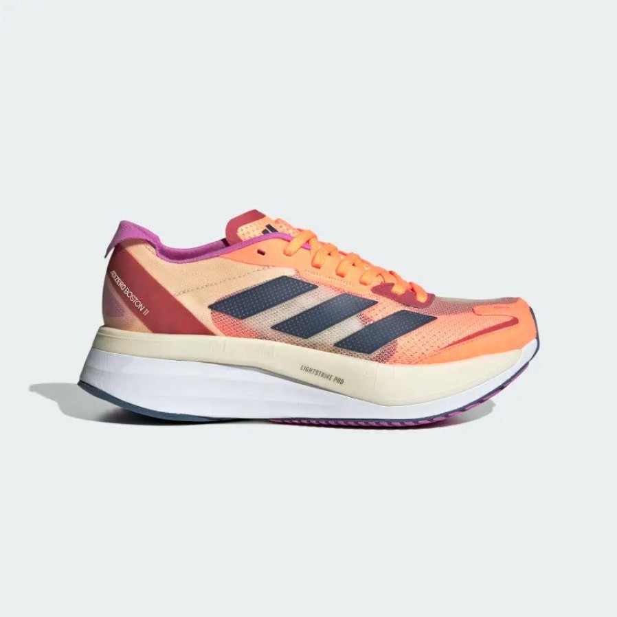 Footwear * | Adidas Women'S Adizero Boston 11 (Beam Orange/Wonder Steel/Bliss Orange)