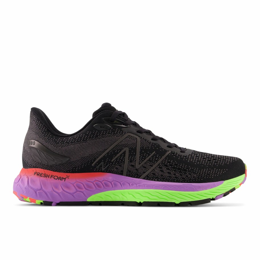 Footwear * | New Balance Men'S Fresh Foam X 880 V12 (T Black/Pixel Green/Electric Purple)