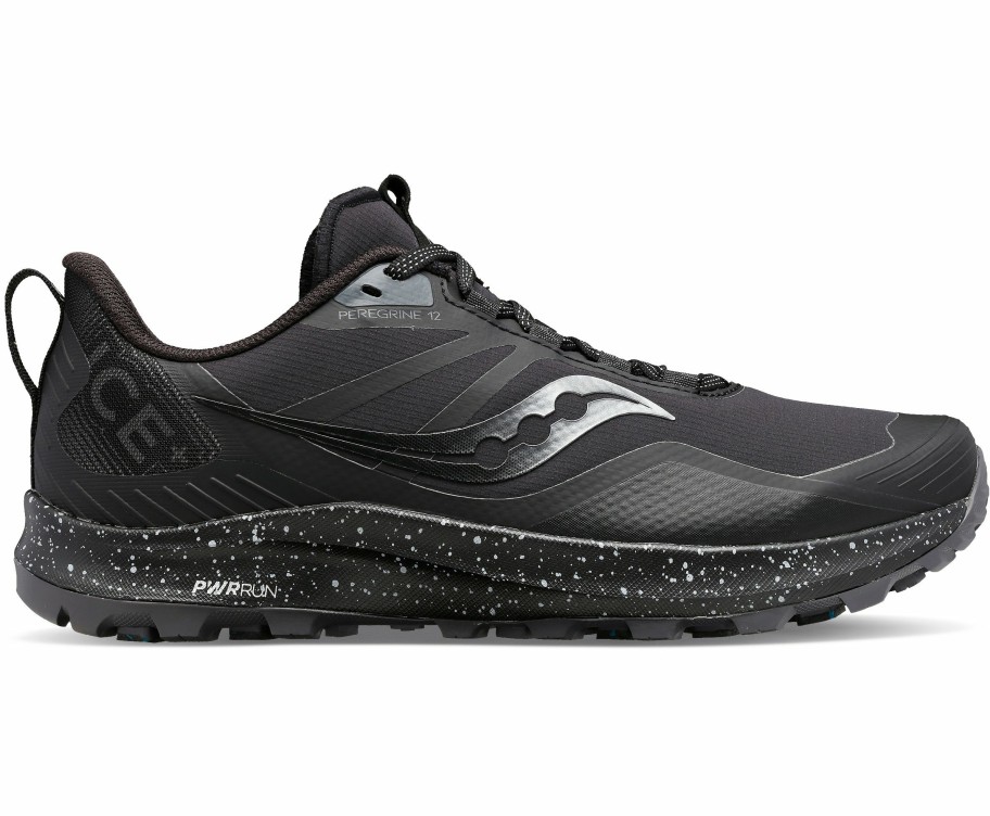 Footwear * | Saucony Peregrine Ice+ 3 (10 Black/Shadow)