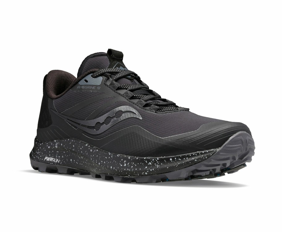 Footwear * | Saucony Peregrine Ice+ 3 (10 Black/Shadow)