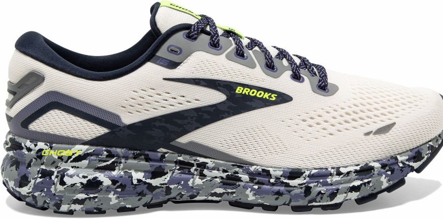 Footwear * | Brooks Men'S Ghost 15 Camo (152 Whisperwhite/Eclipse/Nightlife)