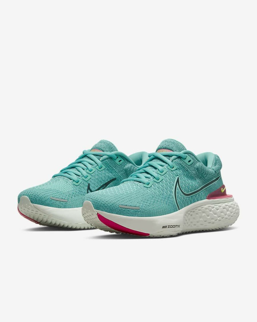 Footwear * | Nike Women'S Zoomx Invincible Run Flyknit 2 (300 Washed Teal/Black/Pink Prime)