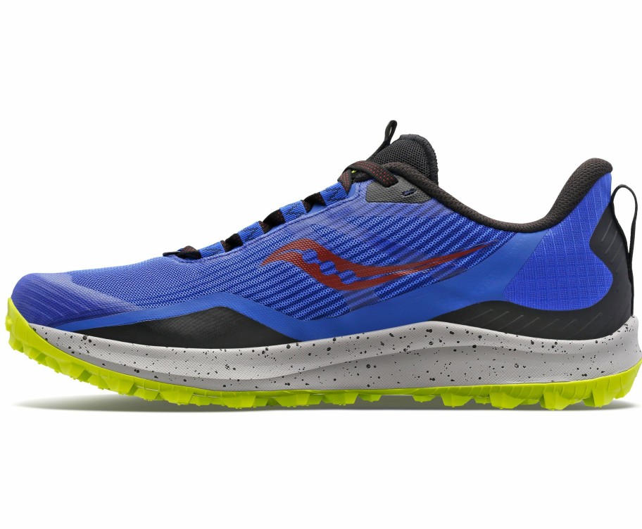 Footwear * | Saucony Men'S Peregrine 12 (25 Blue Raz/Acid)