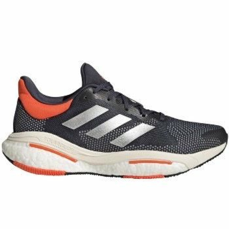 Footwear * | Adidas Men'S Solar Glide 5 (Shadow Navy/Silver Metallic/Impact Orange)