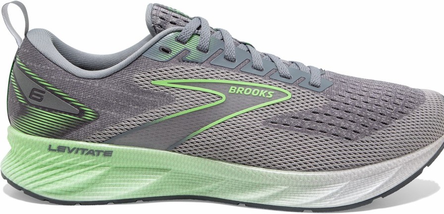 Footwear * | Brooks Men'S Levitate 6 (312 Primer Grey/Neon Green)