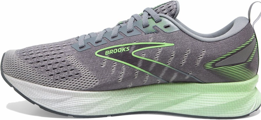 Footwear * | Brooks Men'S Levitate 6 (312 Primer Grey/Neon Green)