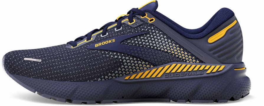 Footwear * | Brooks Men'S Adrenaline Gts 22 (438 Peacoat/Grey/Sunflower)