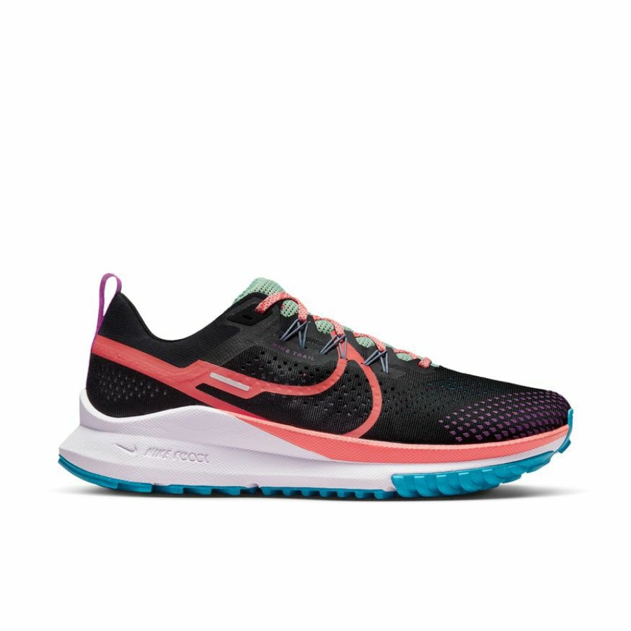 Footwear * | Nike Men'S React Pegasus Trail 4 (003 Black/Magic Ember/Vivid Purple)