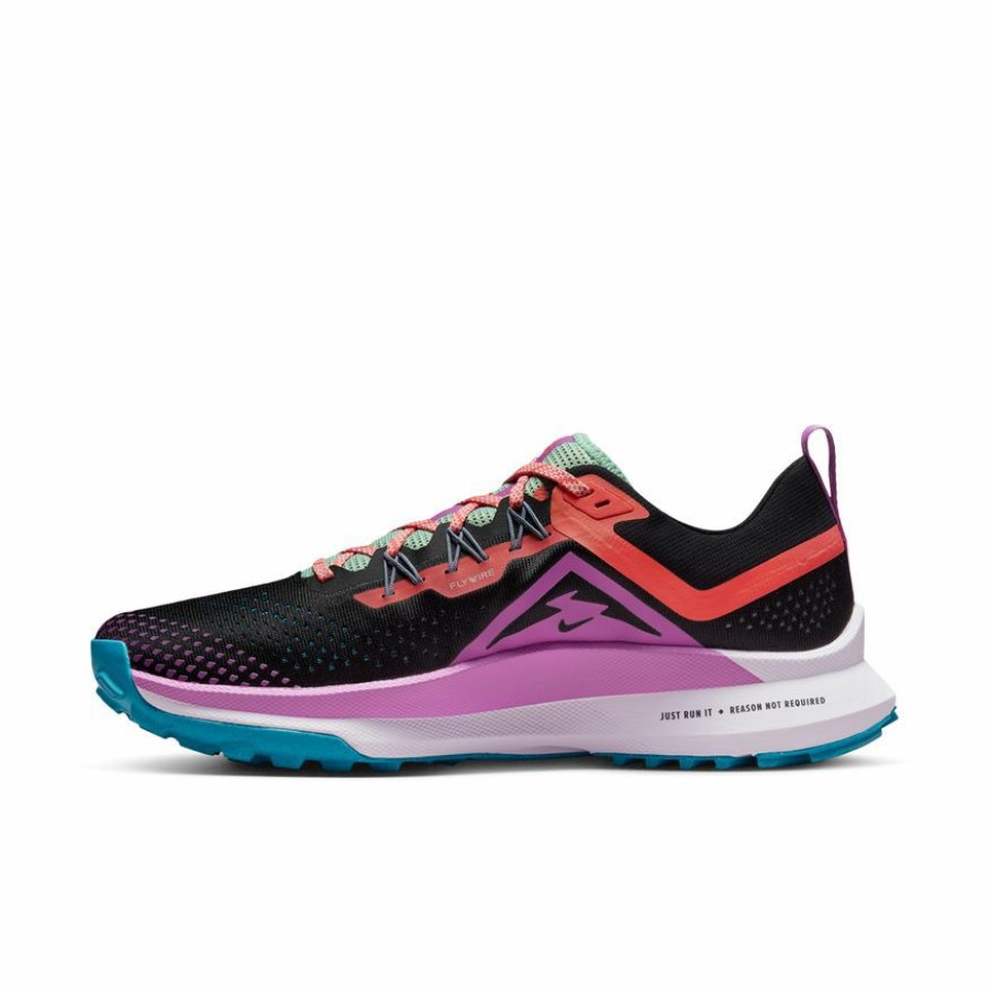 Footwear * | Nike Men'S React Pegasus Trail 4 (003 Black/Magic Ember/Vivid Purple)