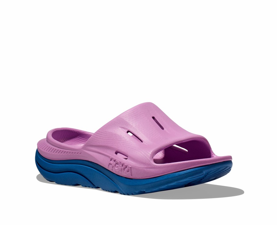 Footwear * | Hoka U Ora Recovery Slide 3 (Ccsk Cyclamen/Coastal Sky)