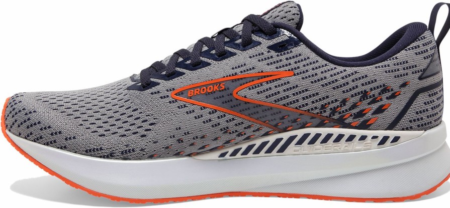 Footwear * | Brooks Men'S Levitate 5 Gts (034 Grey/Peacoat/Flame)