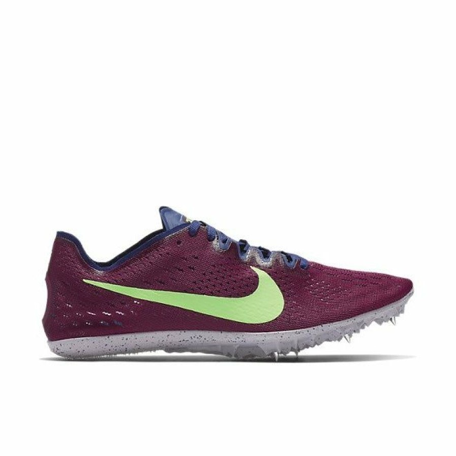 Footwear * | Nike Unisex Zoom Victory 3 (600 Bordeaux / Lime Blast)