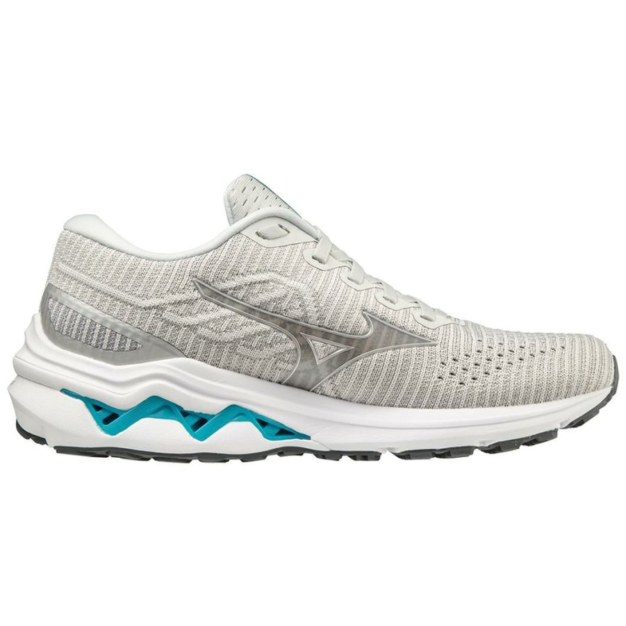 Footwear * | Mizuno Women'S Wave Inspire 18 Waveknit (Ymym Oyster Mushroom)