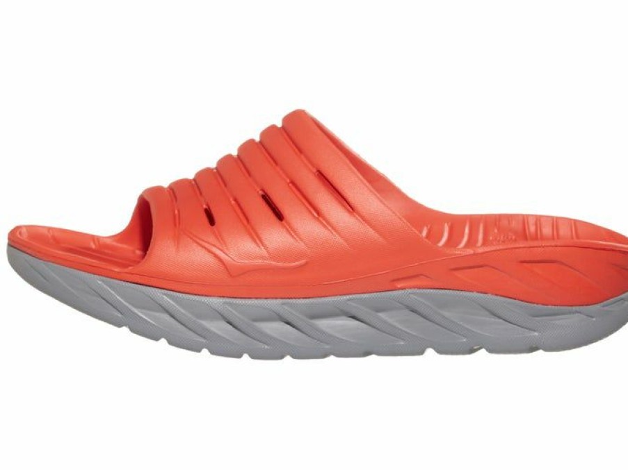 Footwear * | Hoka Men'S Ora Recovery Slide (Mrwdv Mandarin Red)