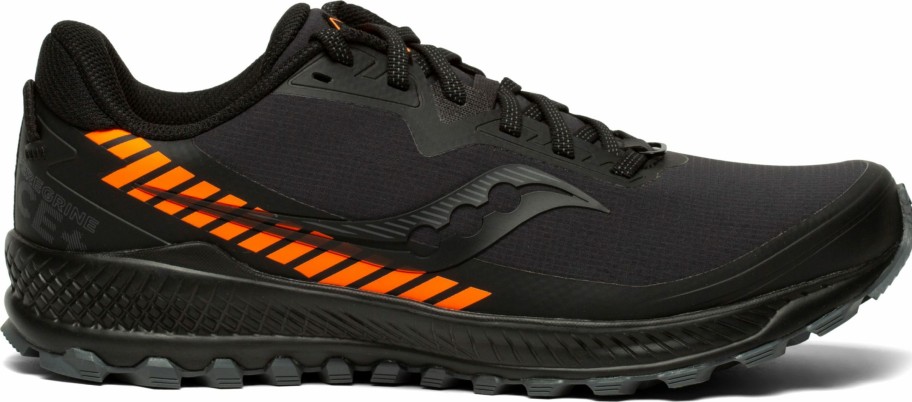 Footwear * | Saucony Men'S Peregrine Ice+ 2 (1 Black/Vizi)