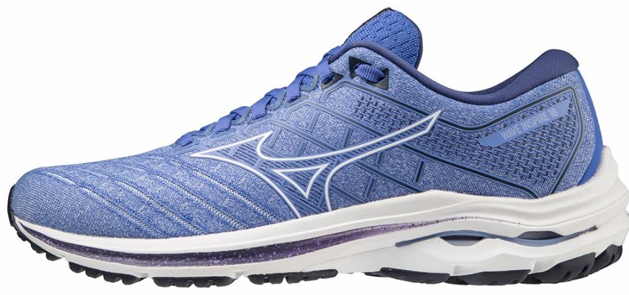 Footwear * | Mizuno Women'S Wave Inspire 18 (Ab00 Amparo Blue/White)