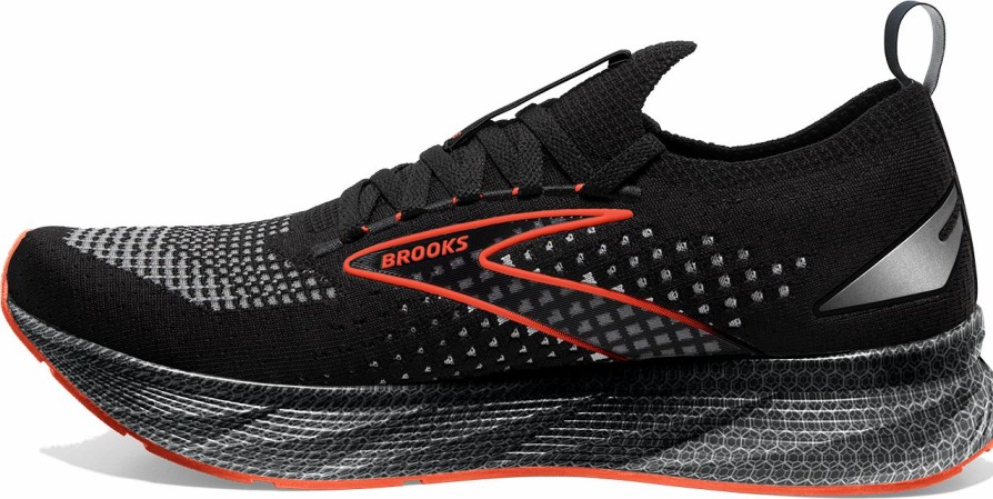 Footwear * | Brooks Men'S Levitate Stealthfit 6 (090 Black/Spicy Orange)