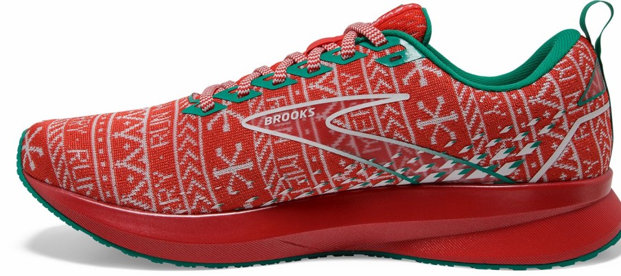 Footwear * | Brooks Men'S Levitate 5 "Run Merry" (634 Red/White/Green)