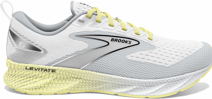 Footwear * | Brooks Women'S Levitate 6 (137 White/Oyster/Yellow)