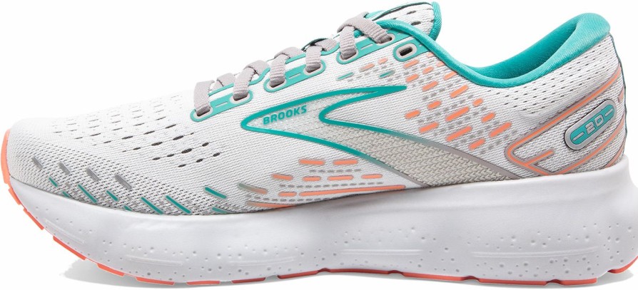 Footwear * | Brooks Women'S Glycerin 20 (061 Oyster/Latigo Bay/Coral)