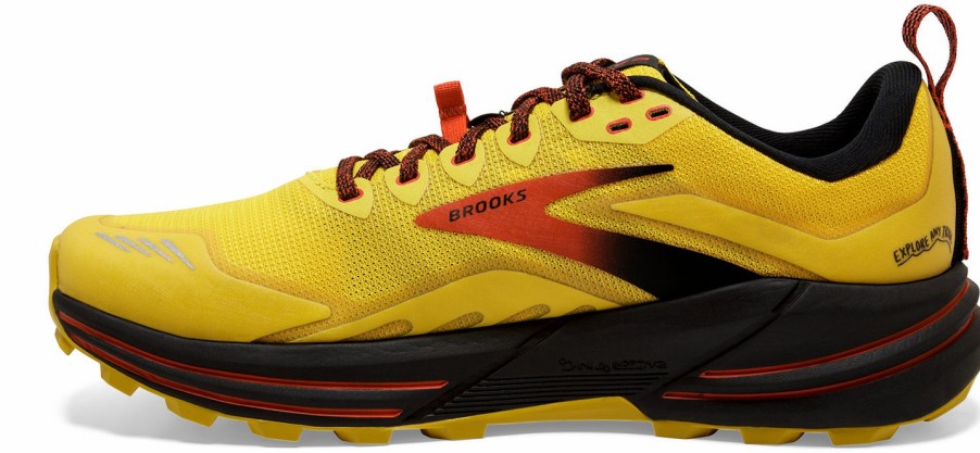 Footwear * | Brooks Men'S Cascadia 16 (745 Yellow/Black/Grenadine)