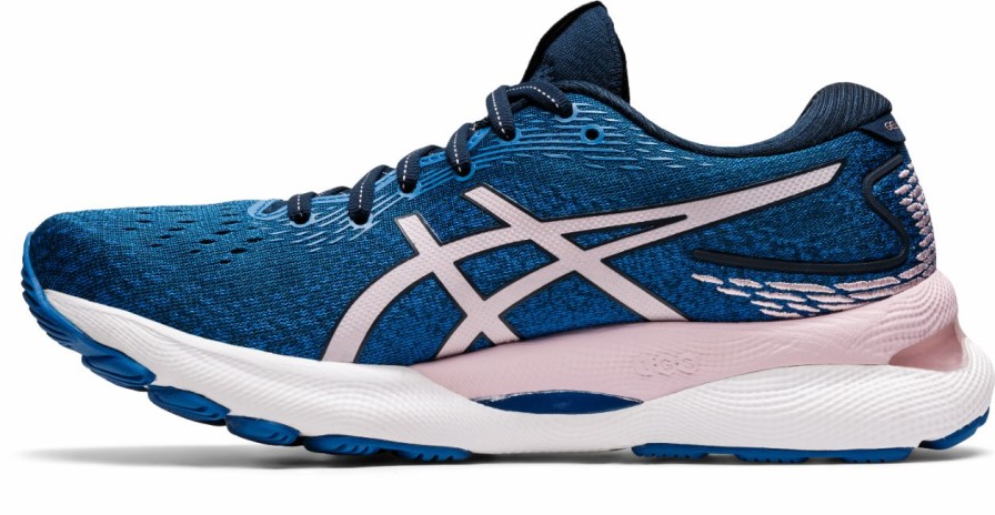 Footwear * | Asics Women'S Gel-Nimbus 24 (400 French Blue/Barely Rose)