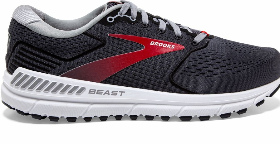 Footwear * | Brooks Men'S Beast '20 (019 Blackened Pearl/Black/Red)