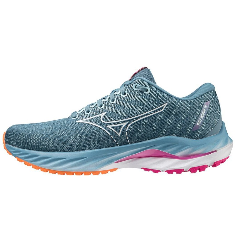 Footwear * | Mizuno Women'S Wave Inspire 19 (5B00 Provincial Blue/White)