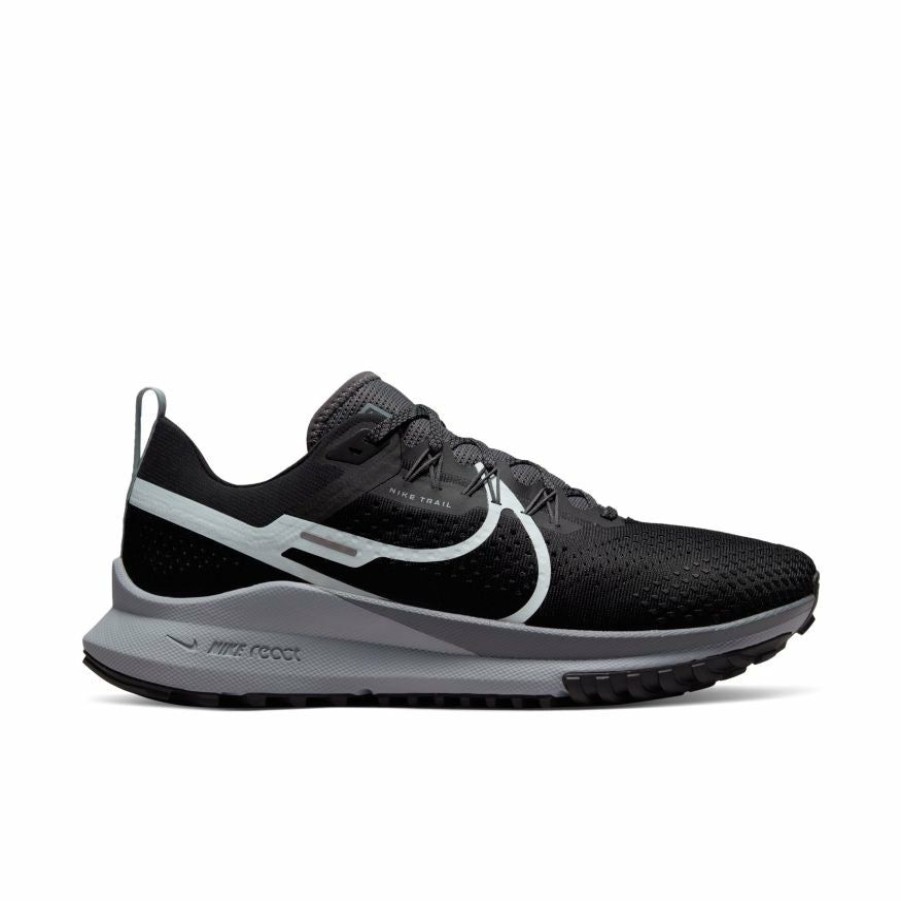 Footwear * | Nike Men'S React Pegasus Trail 4 (001 Black/Aura/Dark Grey/Wolf Grey)