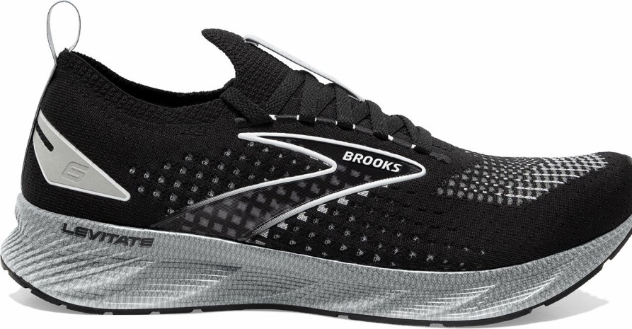 Footwear * | Brooks Men'S Levitate Stealthfit 6 (046 Black/Grey/Oyster)