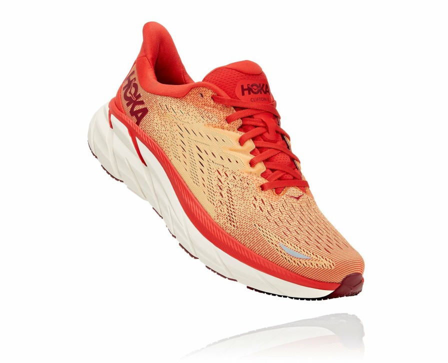 Footwear * | Hoka Men'S Clifton 8 (Fbor Fiesta/Blazing Orange)