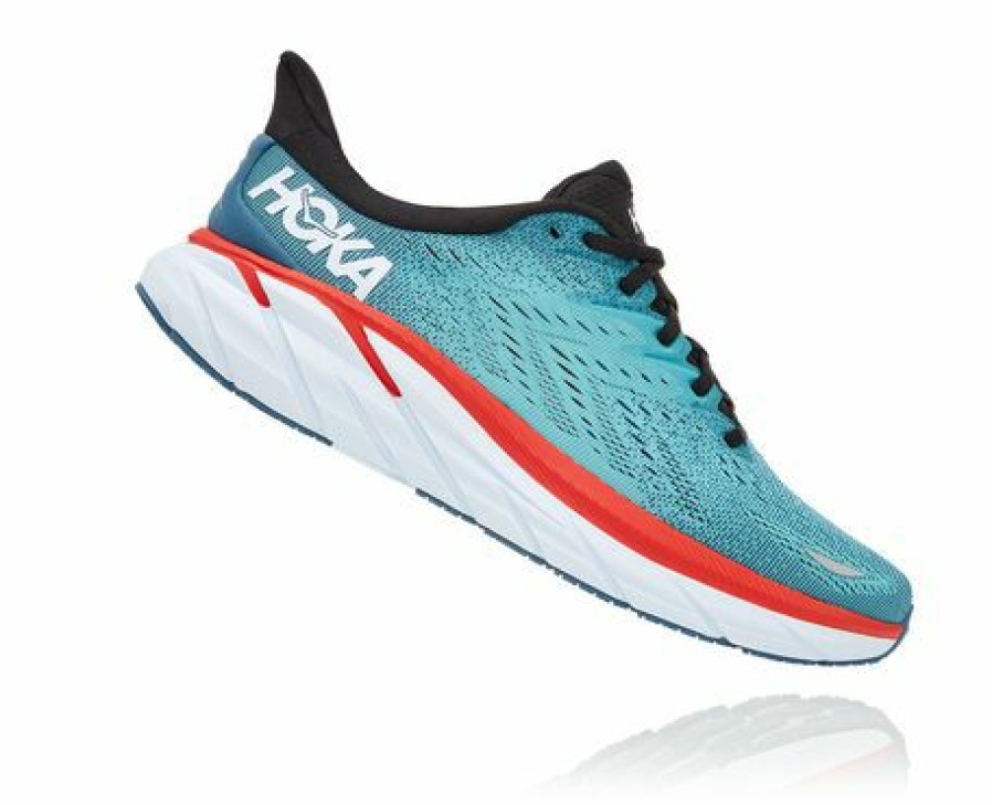 Footwear * | Hoka Men'S Clifton 8 (Rtar Real Teal/Aquarelle)