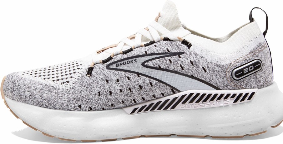 Footwear * | Brooks Women'S Glycerin Stealthfit Gts 20 (163 White/Black/Cream)