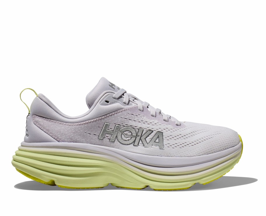 Footwear * | Hoka Women'S Bondi 8 (Nclg Nimbus Cloud/Luminary Green)