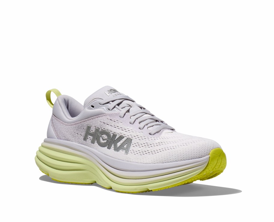 Footwear * | Hoka Women'S Bondi 8 (Nclg Nimbus Cloud/Luminary Green)