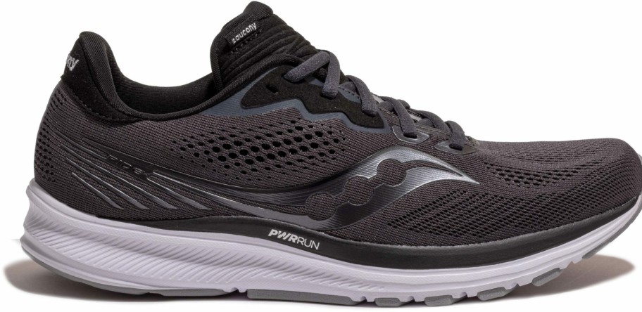 Footwear * | Saucony Men'S Ride 14 (45 Charcoal/Black)