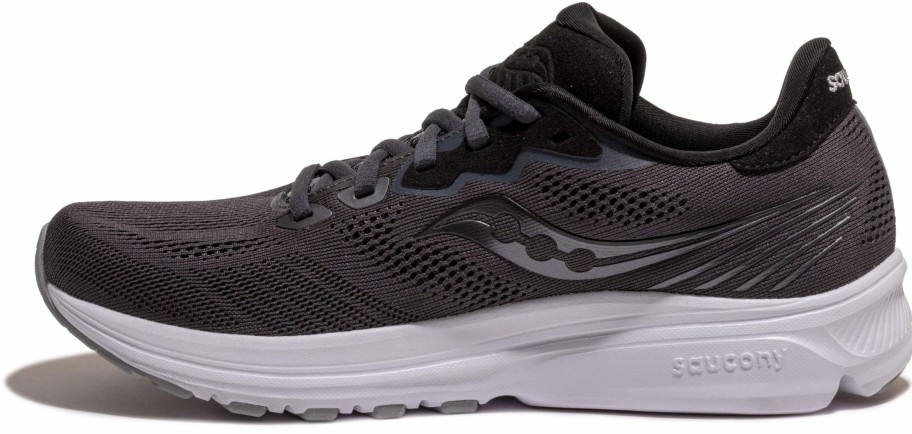 Footwear * | Saucony Men'S Ride 14 (45 Charcoal/Black)