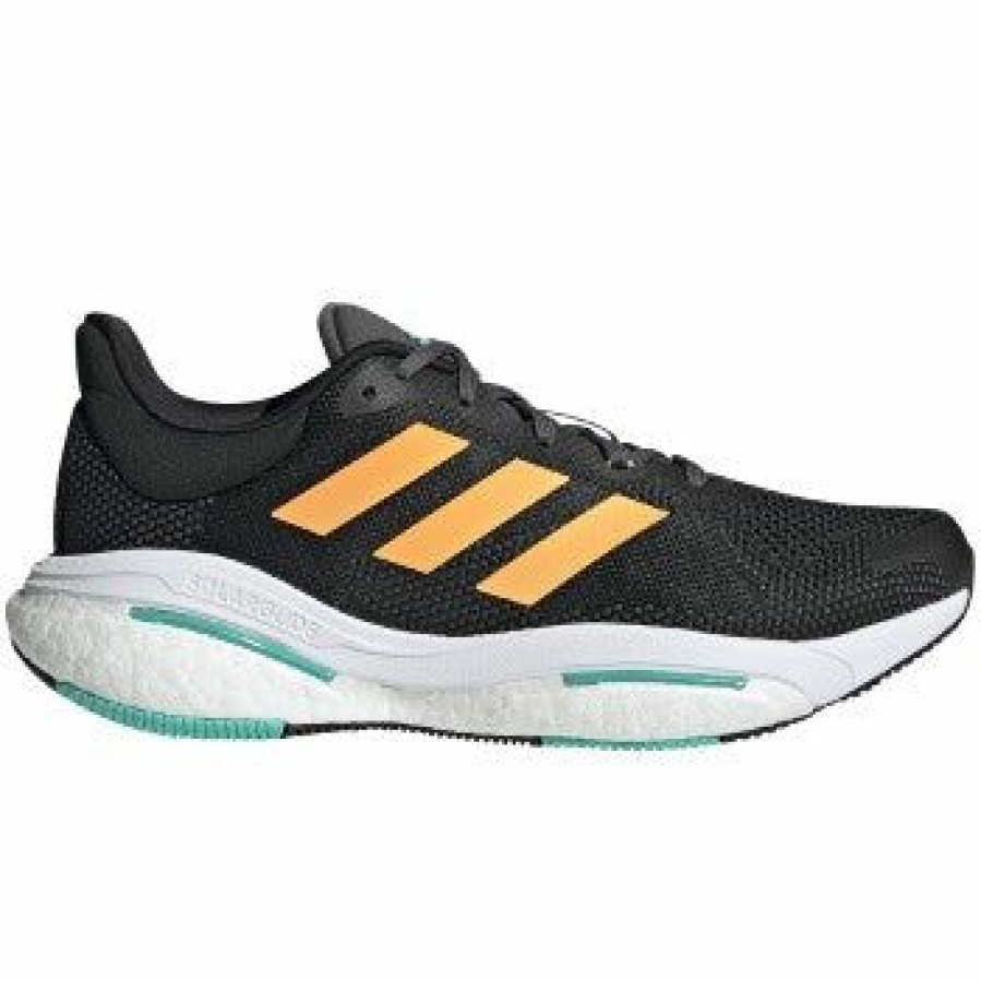 Footwear * | Adidas Men'S Solar Glide 5 (Core Black/Flash/Orange/Mint Rush)