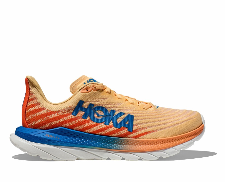 Footwear * | Hoka Men'S Mach 5 (Ivor Impala/Vibrant Orange)